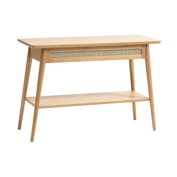 Stranska mizica z mizno ploščo v hrastovem dekorju 40x110 cm Barrali – Unique Furniture-image-3