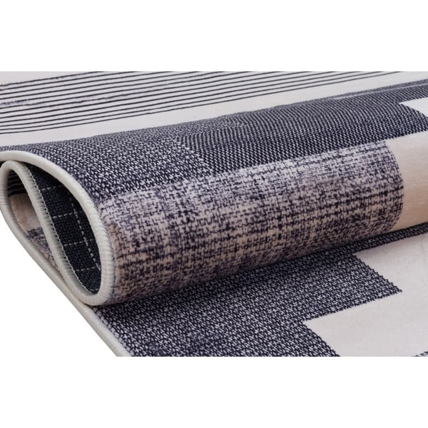 Sivo-bež pralna preproga 160x100 cm - Vitaus-image-3