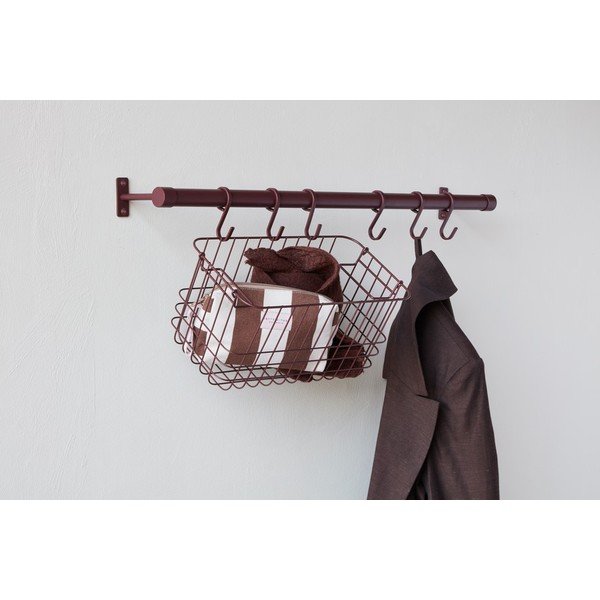 Bordo rdeč stenski obešalnik iz nerjavečega jekla 70 cm Hang-It – Mette Ditmer Denmark-image-3