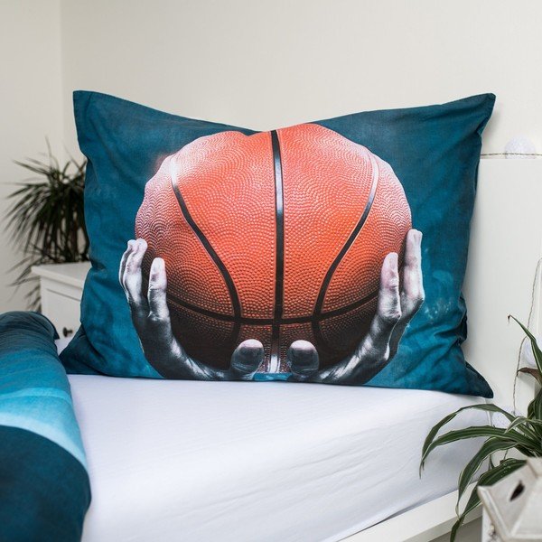 Enojna bombažna otroška posteljnina 140x200 cm Basketball – Jerry Fabrics-image-3