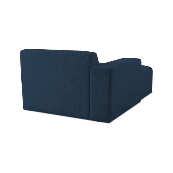 Temno moder modul za sedežno garnituro iz tkanine bouclé (levi kot) Roxy – Scandic-image-3