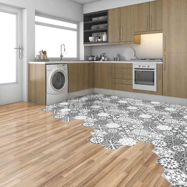 Komplet 10 talnih nalepk Ambiance Hexagons Rosito, 20 x 18 cm-image-2