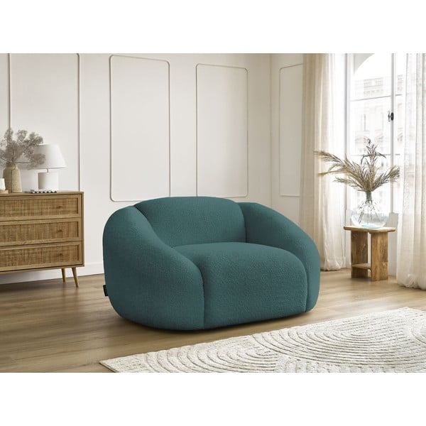 Turkizen fotelj iz tkanine bouclé Tina – Bobochic Paris-image-4