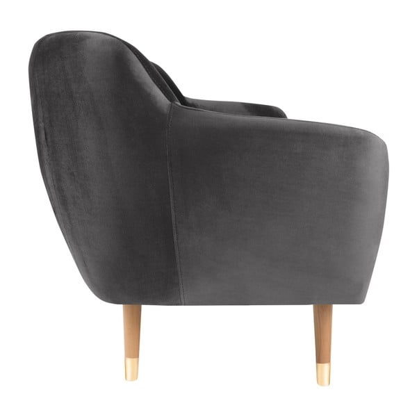 Siv žameten fotelj Mazzini Sofas Benito-image-4