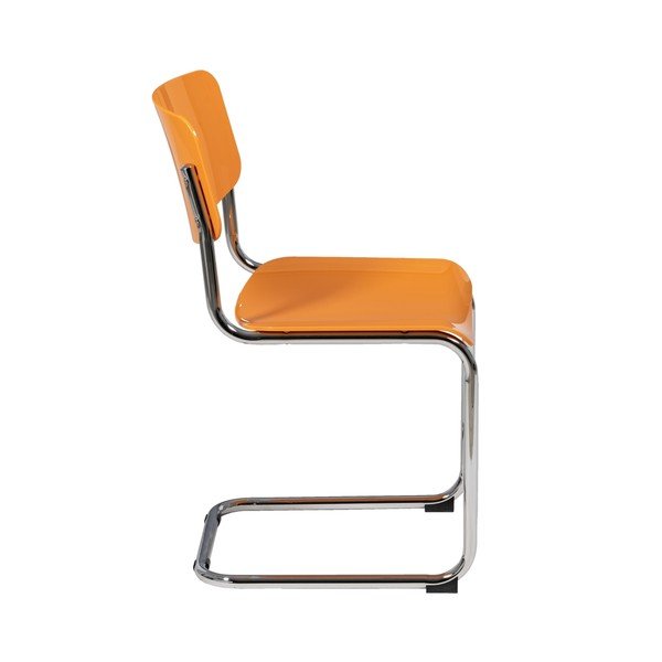 Oranžni jedilni stoli v kompletu 4 ks Chrome – Ixia-image-3