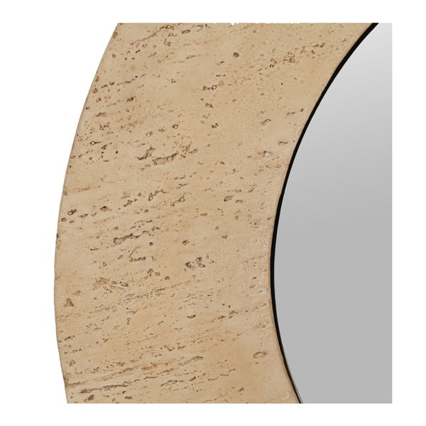 Stensko ogledalo s kamnitim okvirjem 80x80 cm Piedra – Ixia-image-4