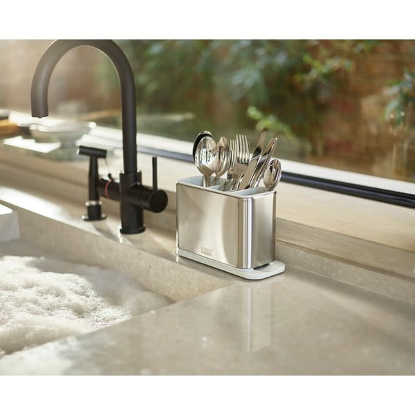 Kovinski odcejalnik posode za pribor v srebrni barvi Surface – Joseph Joseph-image-3