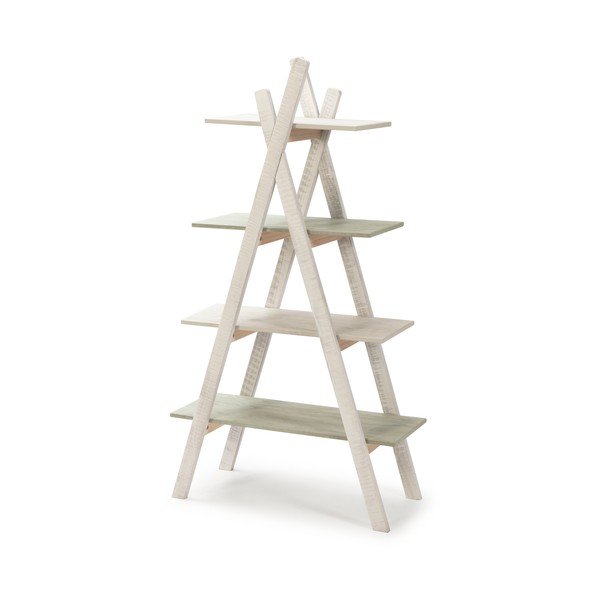 Bela otroška knjižna polica s konstrukcijo iz borovega lesa Marckeric Perlé-image-2