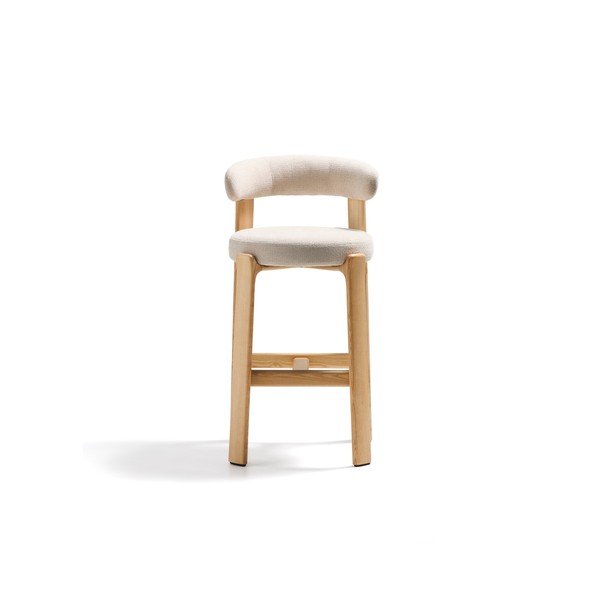 Barski stol iz masivnega jesena v bež in naravni barvi (višina sedeža 75 cm) Granite – Kave Home-image-2