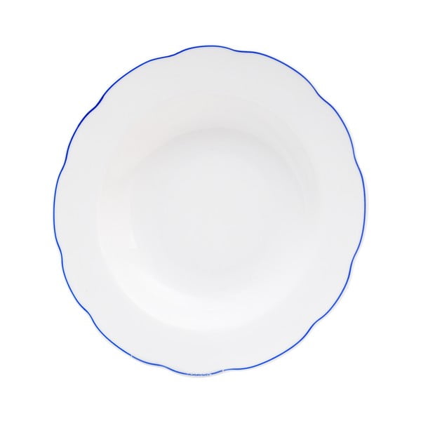 Globok krožnik iz belega porcelana Orion Blue Line, ⌀ 21 cm