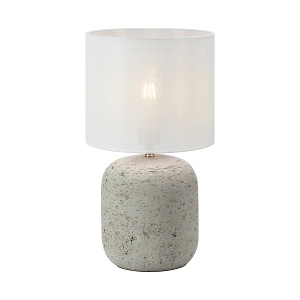 Siva namizna svetilka s tekstilnim senčilom (višina 44 cm) Montagna – Markslöjd