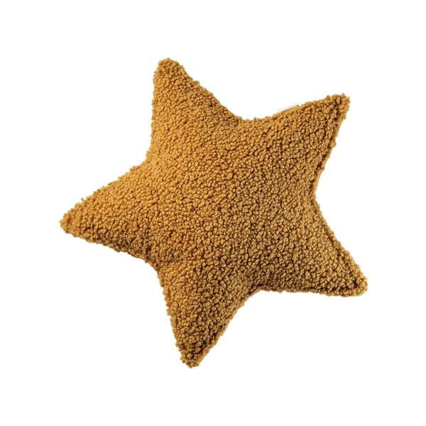Rjava otroška blazina bouclé Star – Wigiwama