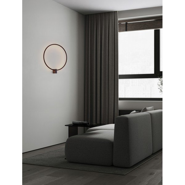 Mat črna aluminijasta LED zatemnitvena stenska svetilka Cercio – Nova Luce-image-1