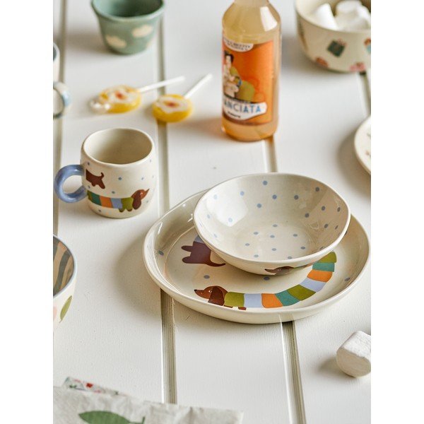 Otroški set posode iz kamenine 3 ks Charlie – Bloomingville Mini-image-1