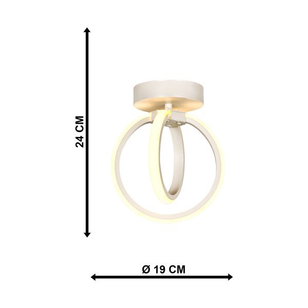 Bela kovinska LED stropna svetilka Sezen – Squid Lighting-image-3