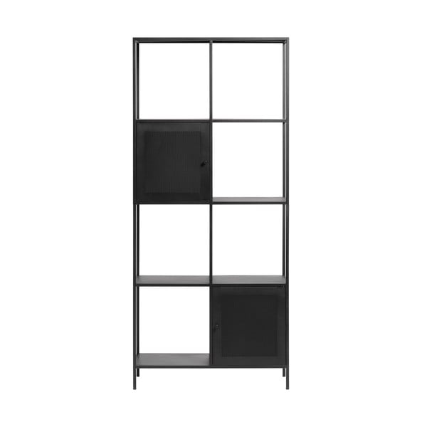 Črn kovinski regal 80x180 cm Malibu – Unique Furniture