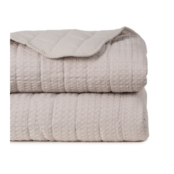 Bež prešito pregrinjalo 240x260 cm – Ixia