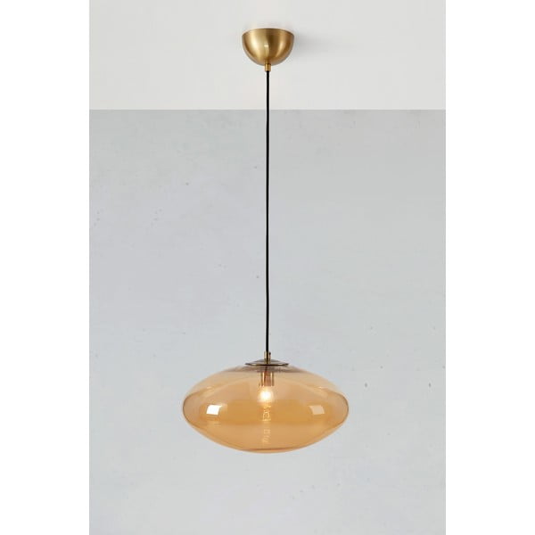 Oker rumena viseča svetilka s steklenim senčnikom ø 38 cm Locus - Markslöjd-image-3