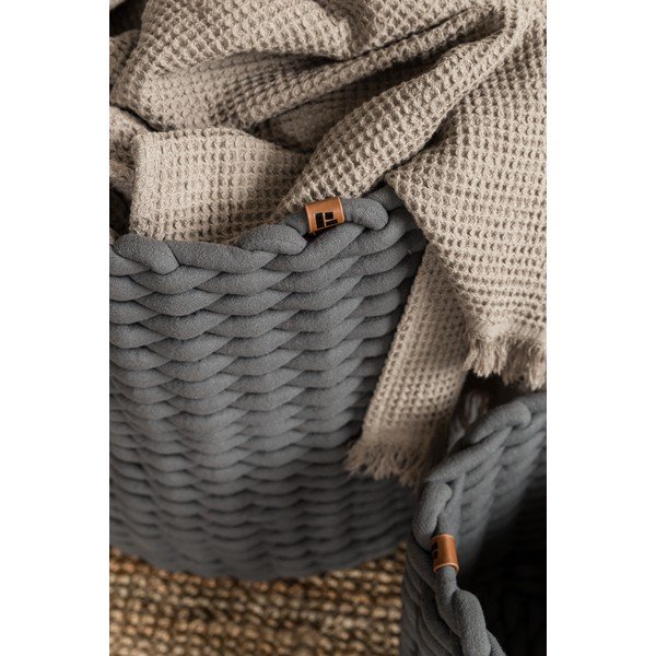 Tekstilna košara ø 40x40 cm Peach Skin Round XL – Bigso-image-2