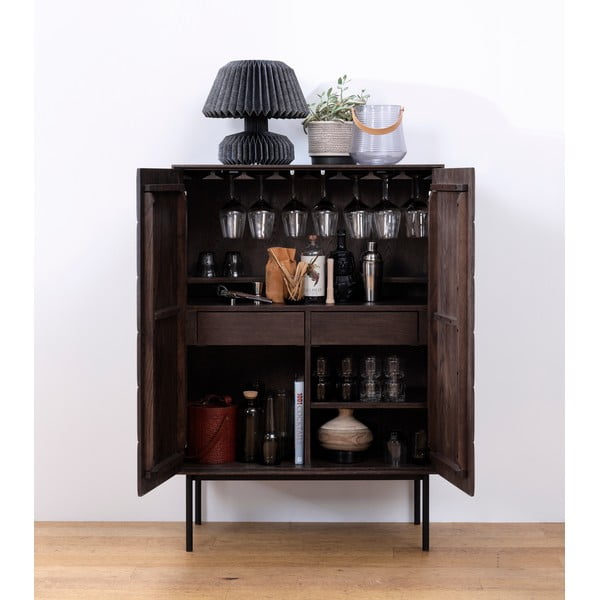 Temno rjava omarica 90x130 cm Latina – Unique Furniture-image-1