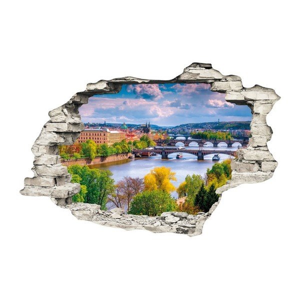 3D stenska nalepka Ambiance Praška pomlad, 90 x 60 cm-image-2