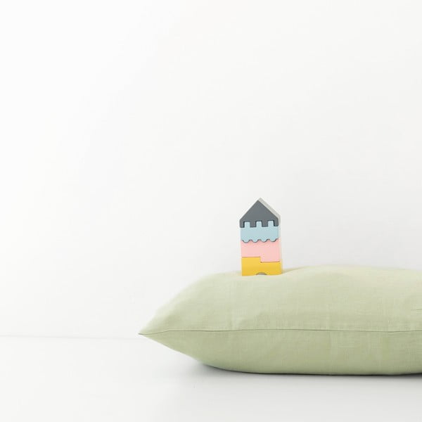 Lanena otroška prevleka za blazino 40x60 cm Sage – Linen Tales-image-1