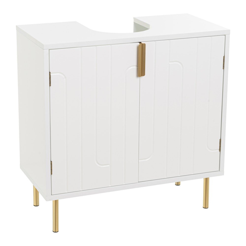 Bela omarica za pod umivalnik 60x60 cm