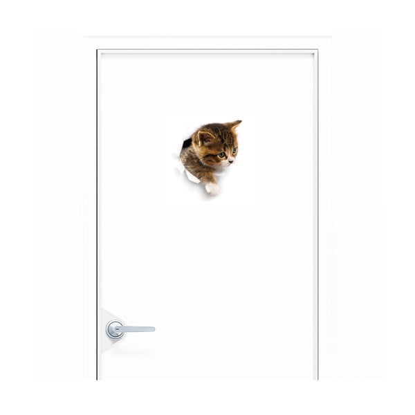Stenska nalepka Ambiance Hiding Cat-image-1