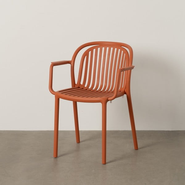 Plastičen jedilni stol v barvi terakote Alia – Ixia-image-1