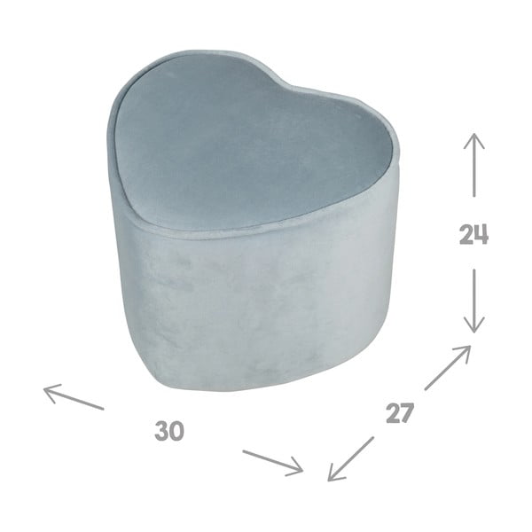 Svetlo moder žameten otroški tabure Lil Sofa – Roba-image-2