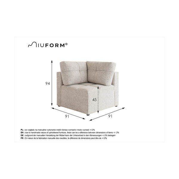 Svetlo rjav modul za sedežno garnituro Lulu – Miuform-image-4