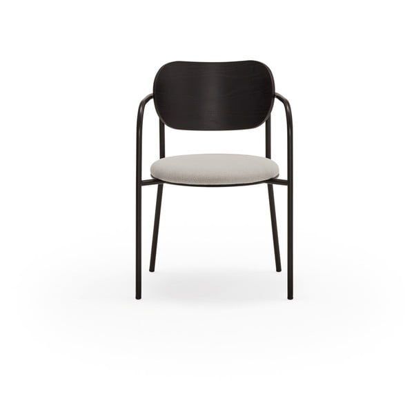 Črno-siv jedilni stol v jesenovem dekorju Eclipse - Teulat-image-3