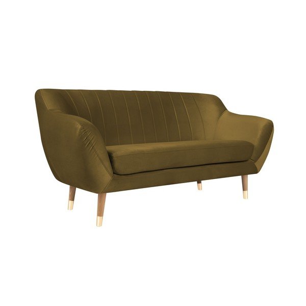 Zlata žametna zofa Mazzini Sofas Benito, 158 cm-image-2