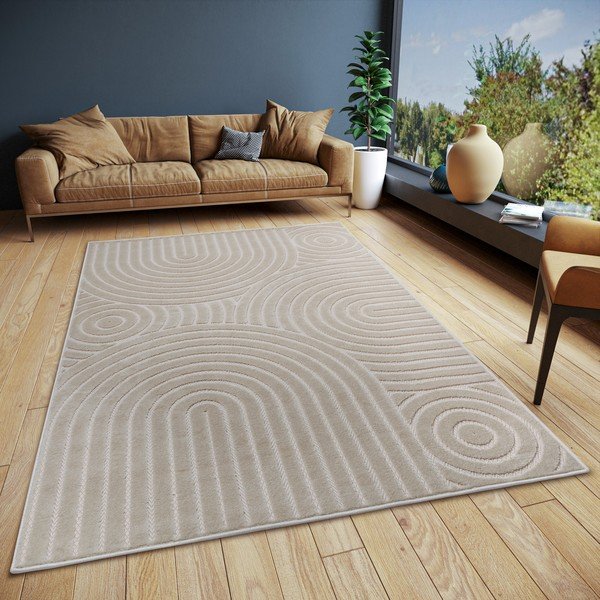 Kremno bela preproga 57x90 cm Iconic Wave – Hanse Home-image-1