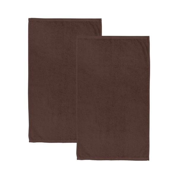 Rjave hitro sušeče frotirne bombažne brisače v kompletu 2 ks 90x140 cm Quick Dry – Catherine Lansfield