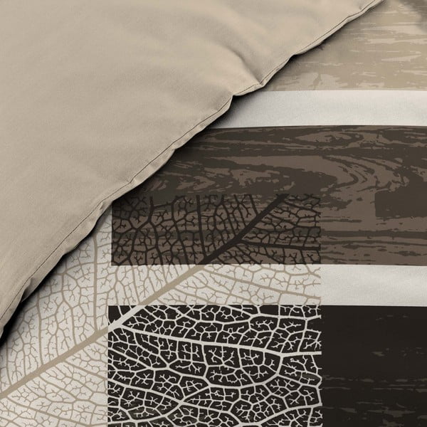 Rjava bombažna posteljnina za zakonsko posteljo 200x200 cm So Natural – douceur d'intérieur-image-3