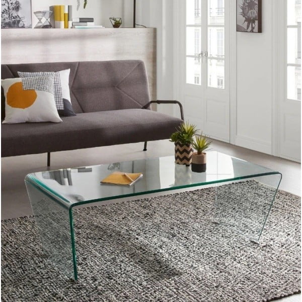 Steklena mizica 60x120 cm Burano – Kave Home-image-1