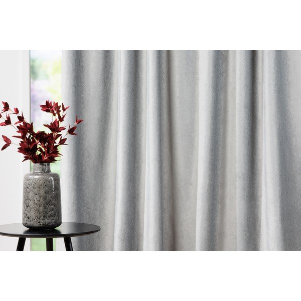 Siva žametna zavesa 140x260 cm Roma – Mendola Fabrics-image-3