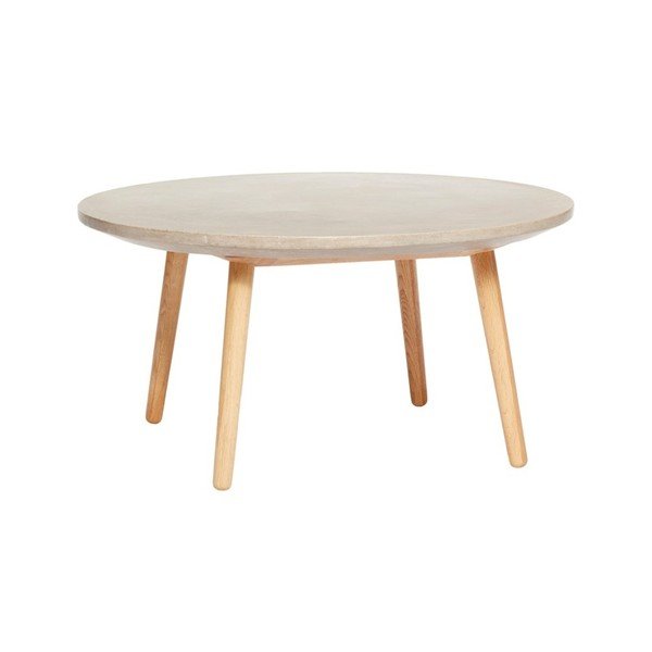 Hübsch Agne kavna mizica z betonsko odlagalno ploščo, ø 80 cm