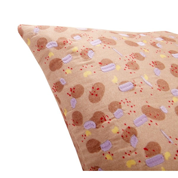 Bež-roza bombažna okrasna blazina Hübsch Spot, 50 x 50 cm-image-2