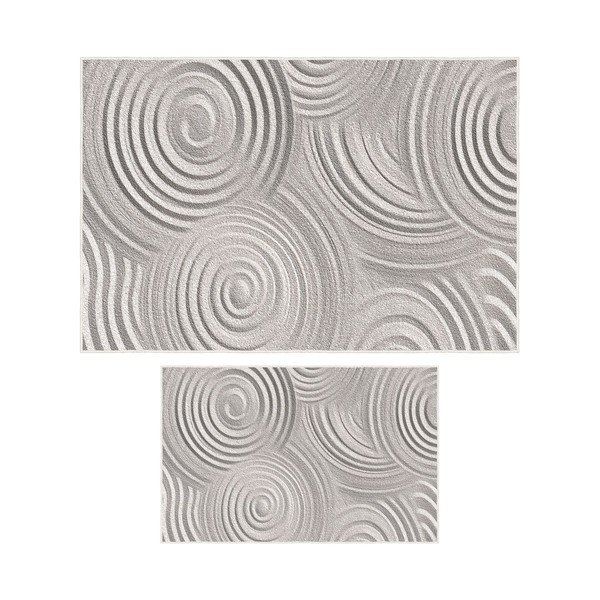 Svetlo sive kopalniške preproge v kompletu 2 ks 60x100 cm – Foutastic