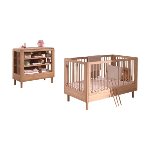 Komplet pohištva za otroke iz masivnega hrasta 2 ks Forrest – Vipack