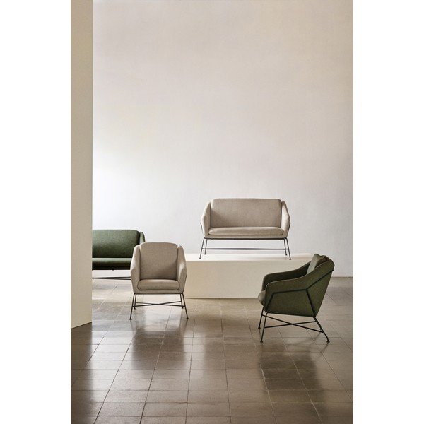 Zelena sedežna garnitura 128 cm Brida – Kave Home-image-3