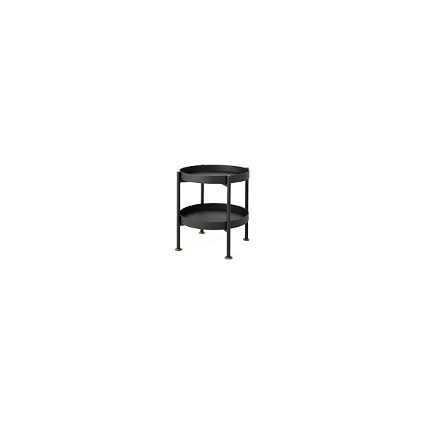 Črna dodatna miza Custom Form Hanna, ⌀ 40 cm