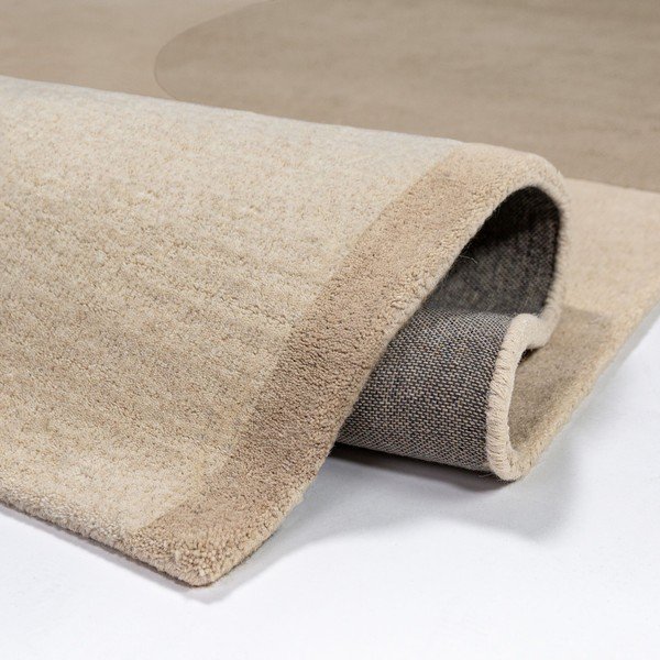 Ročno tkana volnena preproga v naravni barvi 120x180 cm Lozenge – Flair Rugs-image-2