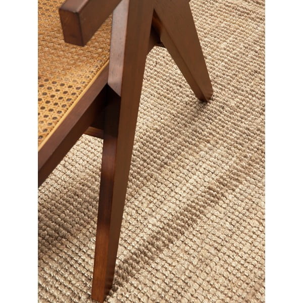 Kremno bela okrogla preproga iz jute ø 200 cm Bouclé Jaipur – Hanse Home-image-4