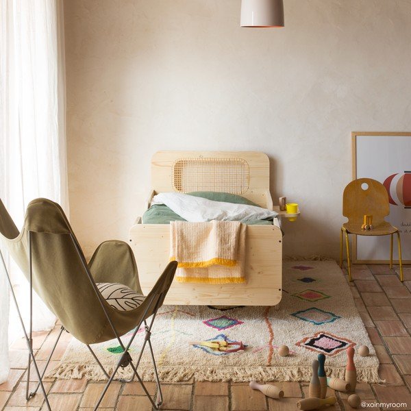 Kremno bela pralna ročno tkana bombažna preproga 140x200 cm Kaarol – Lorena Canals-image-4