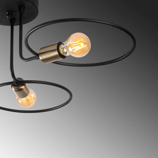 Črna stropna svetilka Circle – Opviq lights-image-4