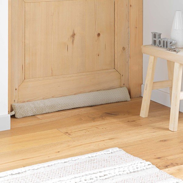 Bež zaščita za vrata proti prepihu 10x80 cm Flanela – douceur d'intérieur-image-1