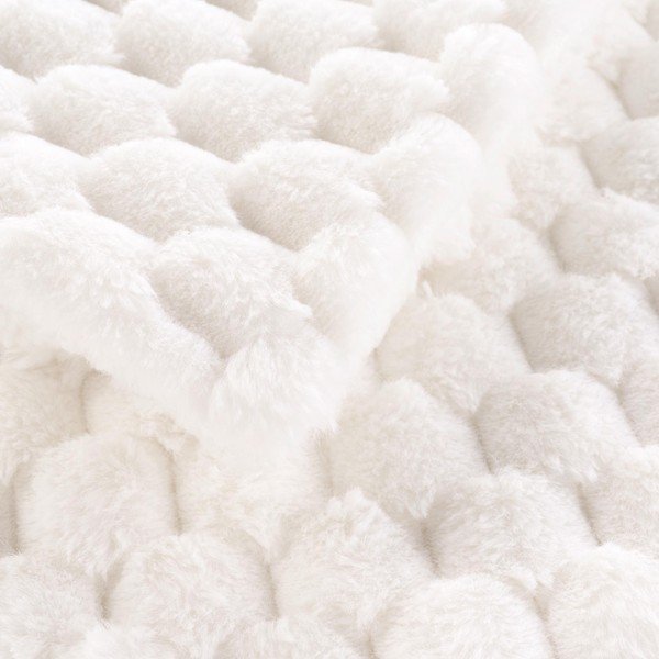 Kremno bela odeja iz mikropliša 220x240 cm Frosty – douceur d'intérieur-image-4